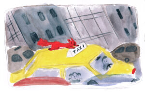 Red and Grey by Lucy Dillamore - Taxi New York