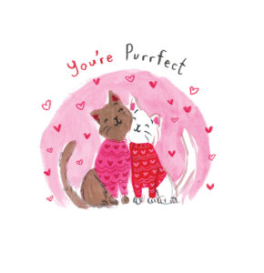 Valentines Cats 'You're Purrfect' - Lucy Dillamore Illustration ©2022