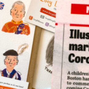 My King Charles coronation themed stationery was featured in Lincolnshire World / Boston Standard